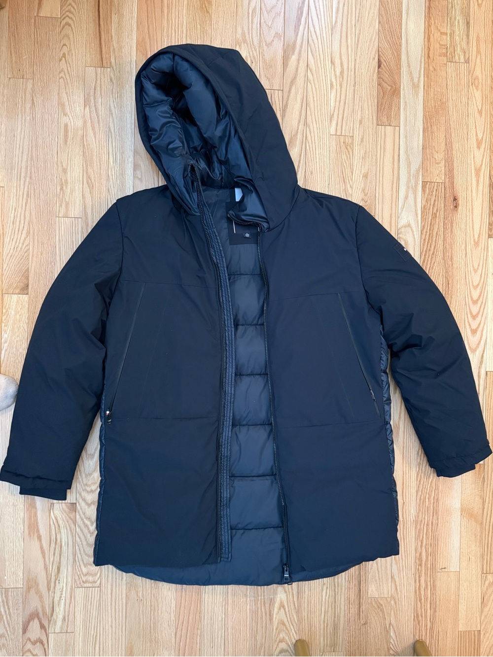 Tommy Hilfiger Navy Hooded Puffer Jacket Parka